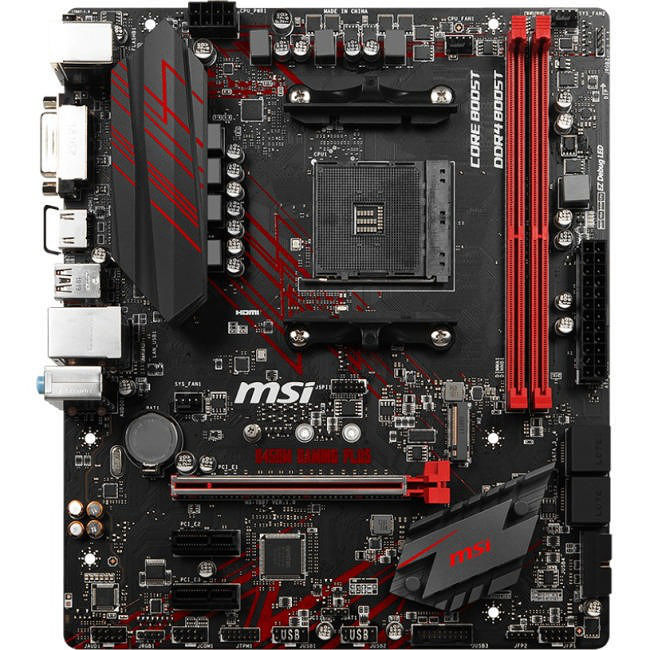 MSI B450M GAMING PLUS Desktop Motherboard - 1x Socket AM4 - AMD