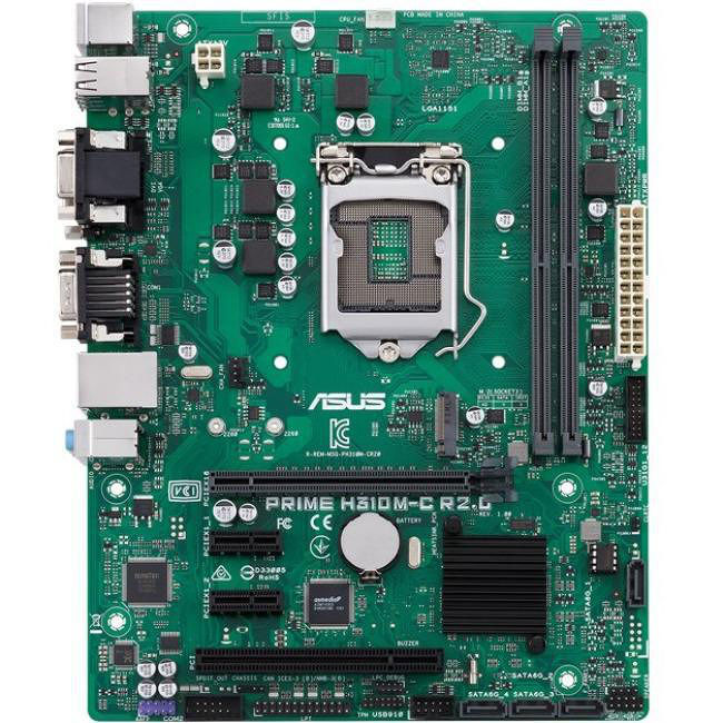 ASUS PRIME H310M-C R2.0/CSM Desktop Motherboard - 1x Socket H4 LGA