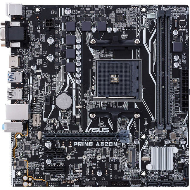 ASUS PRIME A320M-K Prime Desktop Motherboard - AMD A320 Chipset - Socket AM4 | SabrePC